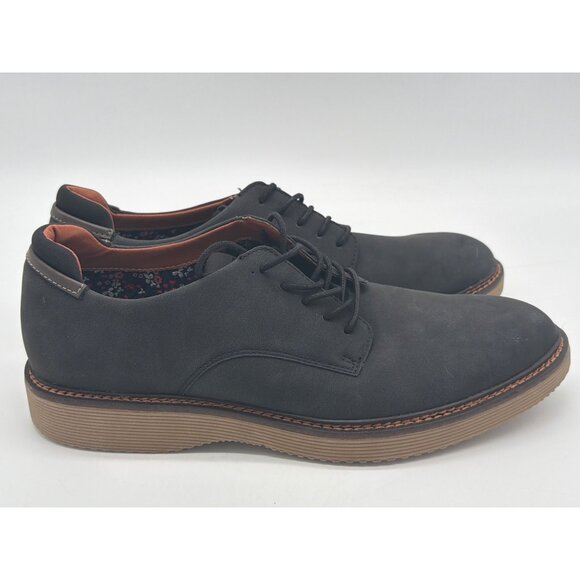 Madden Mens Ortholite Black Lace-Up Shoes Size 9 With Brown Sole main image 6